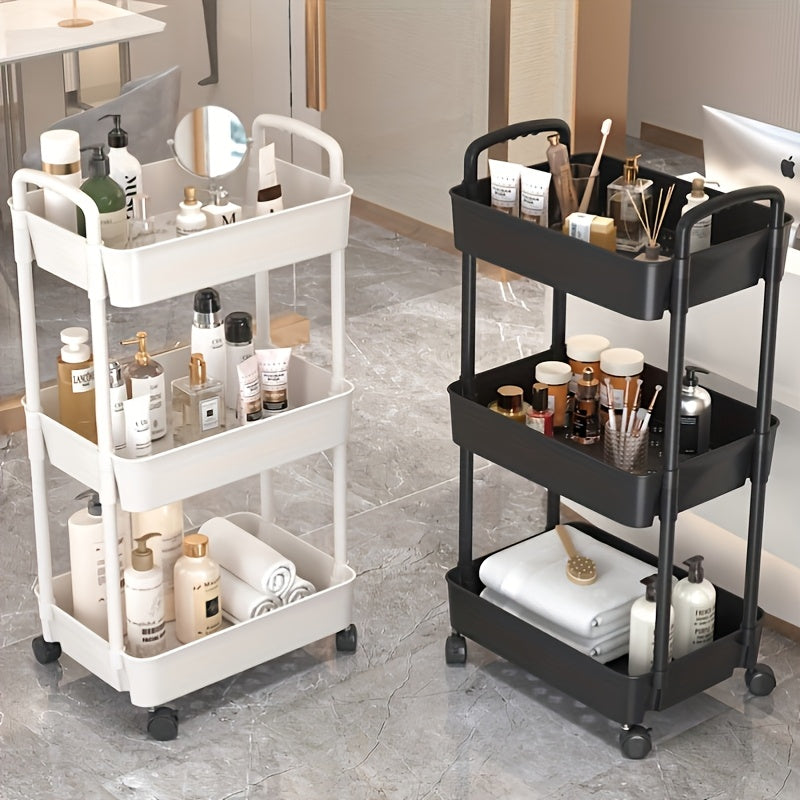 Carrito de almacenamiento con ruedas, organizador multipropósito de 3/4/5 niveles, ideal para cocina, baño, lavandería, sala de estar, contenedores de almacenamiento