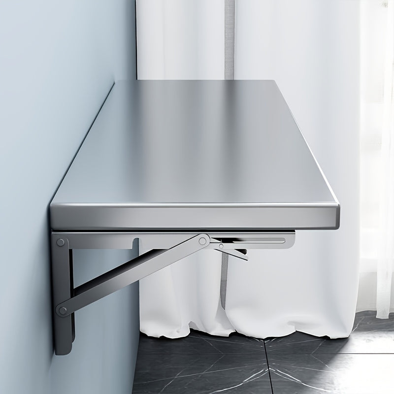 Estante plegable de acero inoxidable para montar en la pared - Organizador de cocina sin ensamblaje y resistente al óxido, con almacenamiento abierto para especias, utensilios y ollas - Diseño clásico que ahorra espacio para cocinas modernas, almacenamie