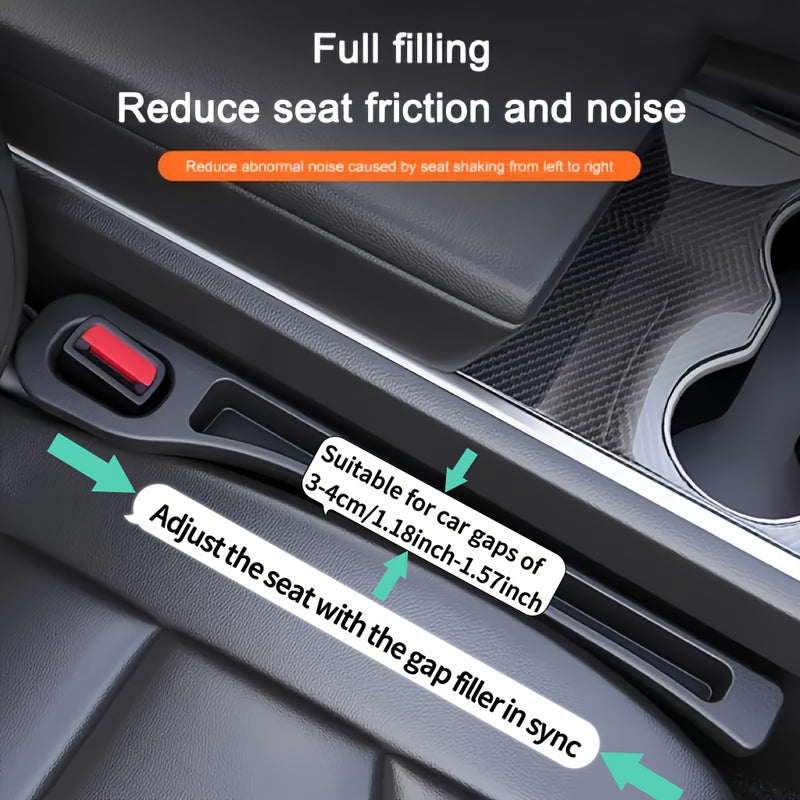 Paquete de 2 Tiras de Almacenamiento para el Espacio entre Asientos del Coche, Diseño Antifugas que Evita la Caída de Residuos y También Puede Guardar Pequeños Objetos, Organizador de Huecos Interiores en el Auto
