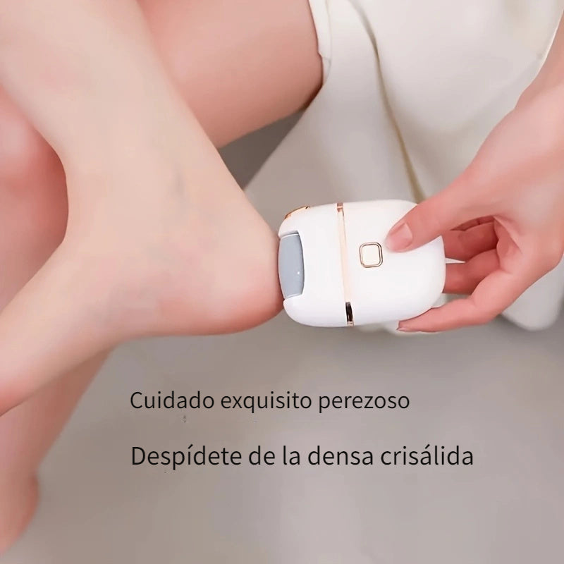 1 Pieza, Lijadora Eléctrica Recargable, 3 Cabezas Interchangeables, Cabeza De Molienda Gruesa Para Polir, Carga USB, Portátil Y Fácil De Usar, Cuidado Beige Claro, Adecuada Para Pies Secos Y Quebradizos Y Beige Claro