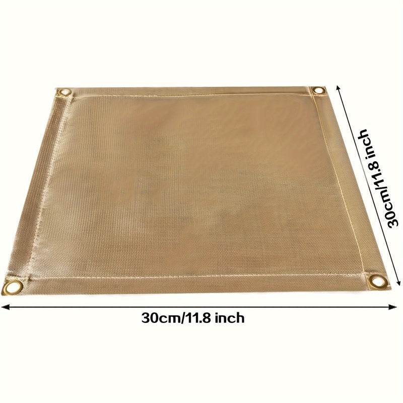 1pc FlameGuard Plus - Alfombrilla de fibra de vidrio aislada, reutilizable y portátil - Resistente al fuego, anti-escaldadura, resistente al calor y duradera para parrillas, pícnic al aire libre y protección de patio de cubierta