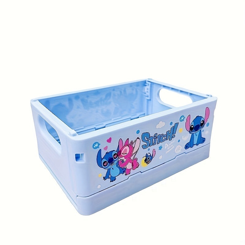 Estuche plegable de almacenamiento con personaje clásico de Disney Stitch, organizador de escritorio apilable Lilo y Stitch para útiles escolares