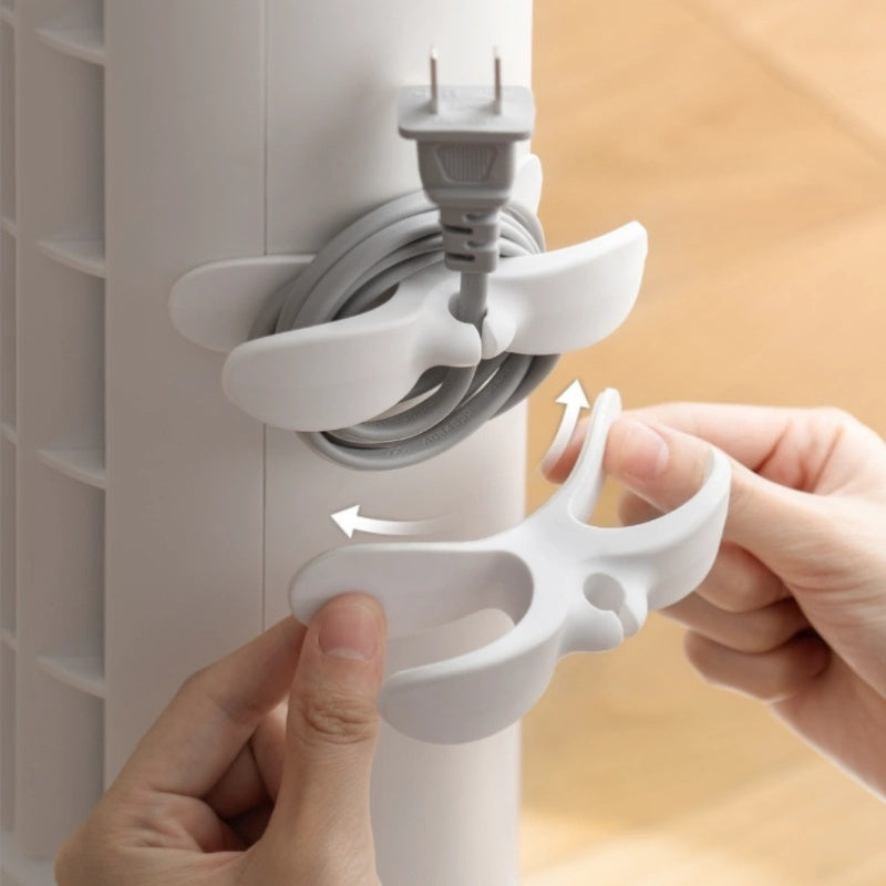 6 clips organizadores de cables de TPU para electrodomésticos de cocina, soportes de gestión de cables, fijador de envoltura de cables para freidoras de aire, batidoras, cafeteras - Solución de almacenamiento de cables sin batería
