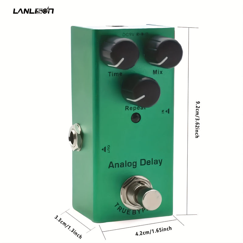 Mini Pedal De Efectos De Guitarra Eléctrica, Con Retardo Analógico, Tipo Único, Cc 9 V, Bypass Real, Equipado Con Cable De Refuerzo USB 5 V A 9 V