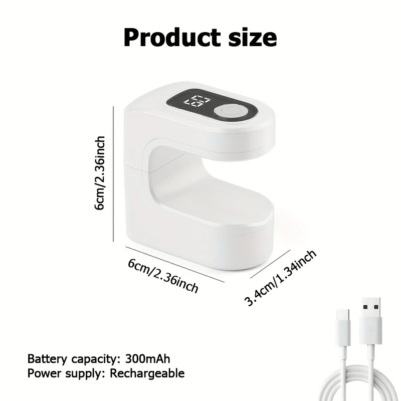 Mini Lámpara Portátil para Uñas con Pantalla Digital y Carga USB, Ideal para Gel de Endurecimiento en Hogar y Salón