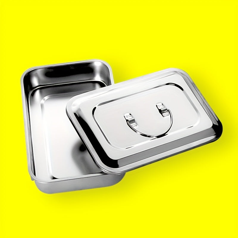 Un paquete, dos paquetes - Material de acero inoxidable, caja de instrumentos de nueve pulgadas, caja de instrumentos con o sin agujeros, adecuada para y almacenamiento de herramientas de uñas, tatuajes, herramientas dentales, etc.