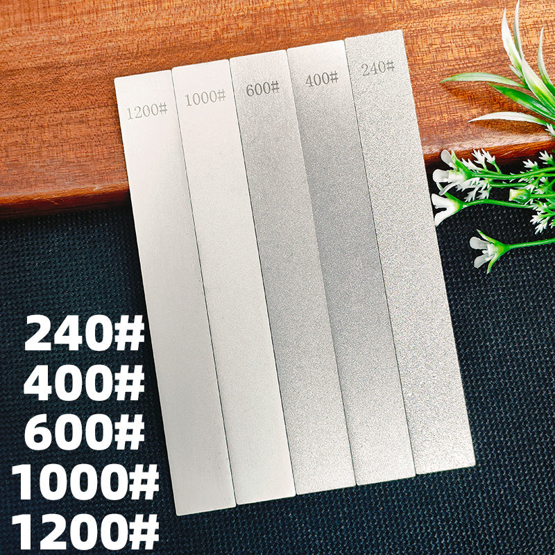 1 Conjunto profesional de afilado de diamante, herramientas de pulido y calibración de varios granos, material duradero, operación manual no cargada, conjunto de afilado de utensilios de cocina