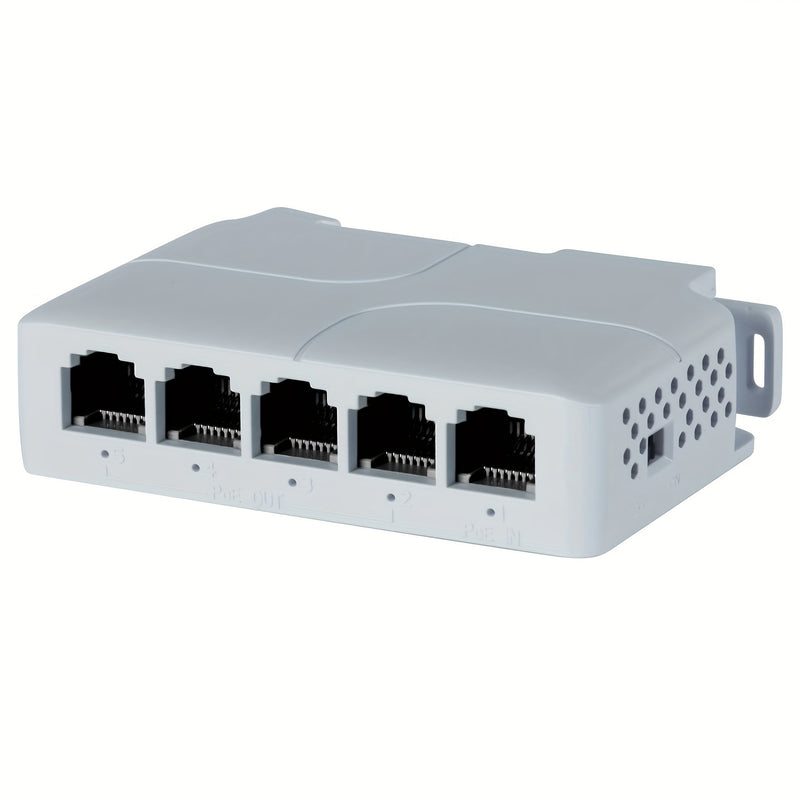 IEEE802.3AF/AT/BT 90W 1 entrada POE en 4 salidas POE 100Mbps Extensor POE alimentado por USB para cámara POE, impermeable, entrada 4-12V, sistema de monitoreo | Configuración sencilla | Monitoreo versátil | Diseño duradero