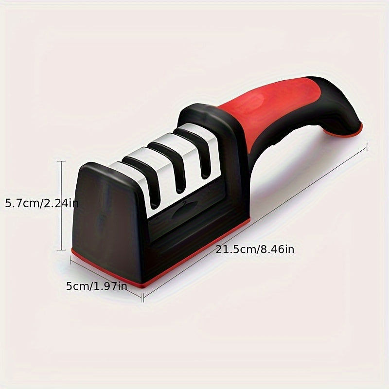 1pc/2pcs Afilador de cuchillos profesional para escenario, barra de diamante/cerámica, diseño de seguridad, recuperación rápida de la cuchilla