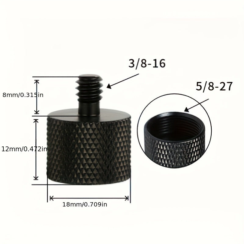 Conjunto de 8 Adaptadores de Tornillo para Micrófono de Aleación de Aluminio - Hembra de 5/8" a Macho de 3/8", Hembra de 3/8" a Macho de 5/8", Hembra de 5/8" a Macho de 1/4", Hembra de 1/4" a Macho de 5/8" - Conectores Roscados Duraderos para la Montaje