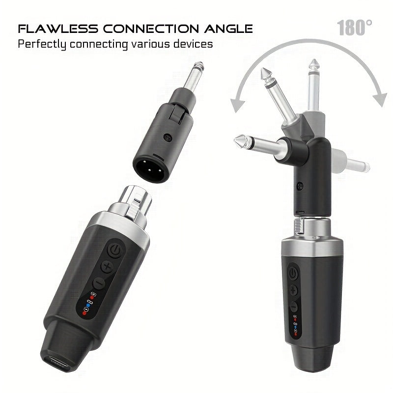 Sistema de micrófono inalámbrico NXTG M-O4, convertidor omnidireccional de tipo C USB, material PVC, control de volumen, para karaoke y canto, no requiere batería