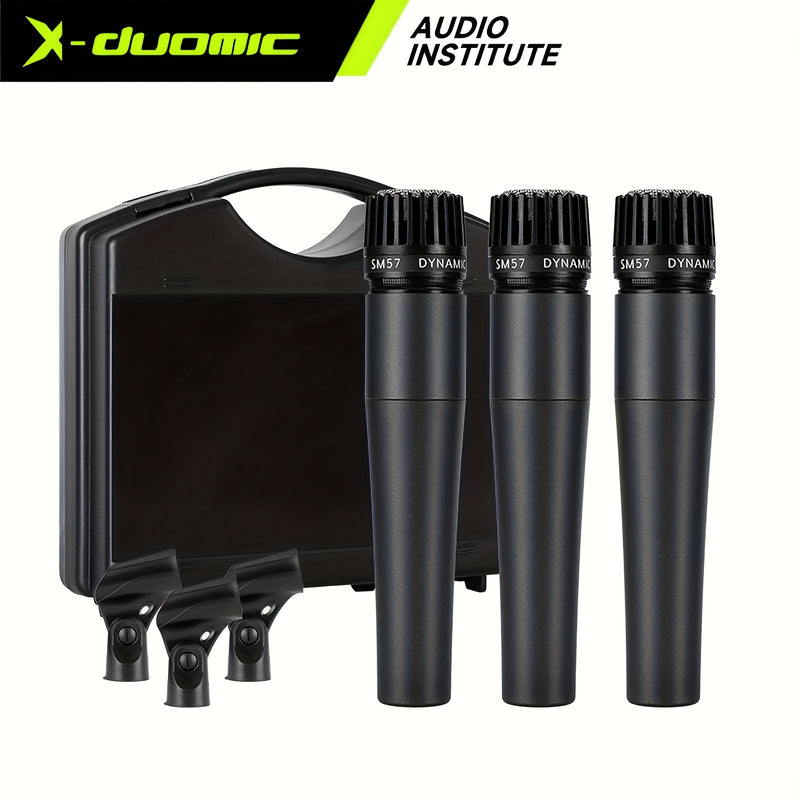 Set de 3 micrófonos dinámicos profesionales X-Duomic SM57
