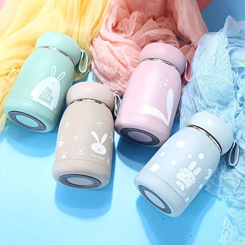 1 unidad, Termo de conejo, 320 ml/10.82 oz, botella térmica aislante, tazas térmicas kawaii para viaje, para bebidas frías y calientes, accesorio para verano e invierno, regalo