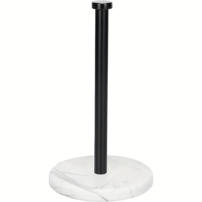 Soporte de toalla de papel de acero inoxidable SUS304 con base de mármol - Soporte de mostrador para rollos estándar o jumbo, impermeable y resistente a la corrosión, accesorio de mostrador de cocina | Accesorio de cocina moderno | Loza de cocina duradera