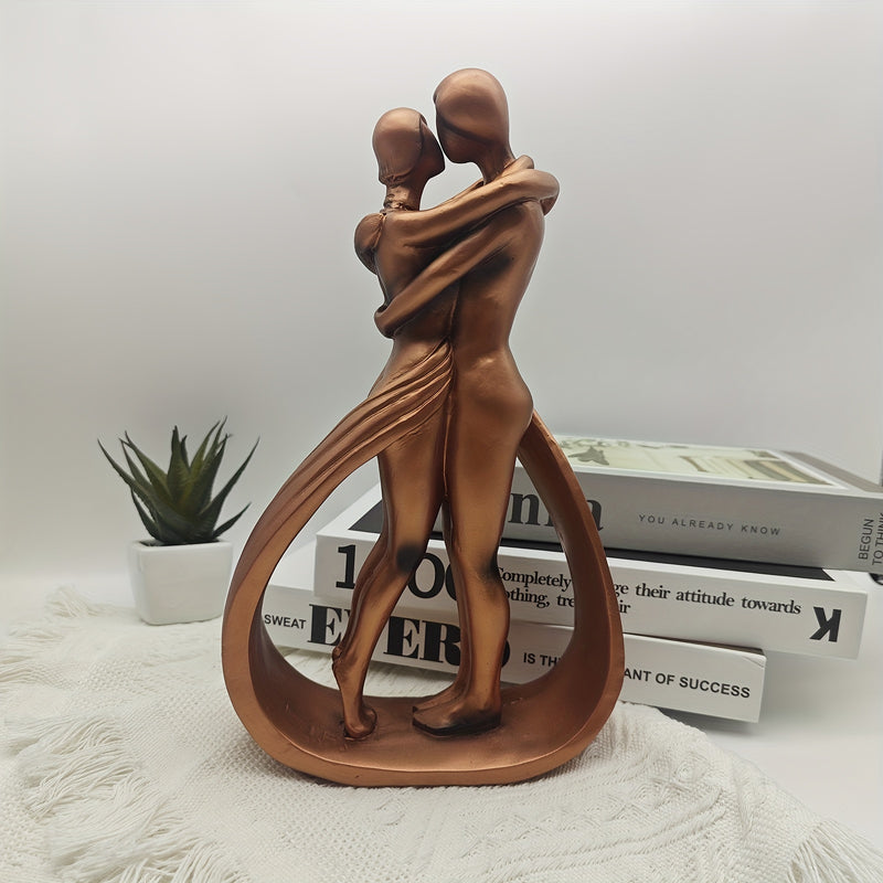 1PC Estatua De Abrazo De Amantes Románticos Abrazo Parejas Beso Resina Decoración De Arte Hogar Escritorio Moda Creativa Decoración 10.24 '' × 6.10 '' × 2.36 '' Estatua De Aniversario De Bodas Regalo De Cumpleaños