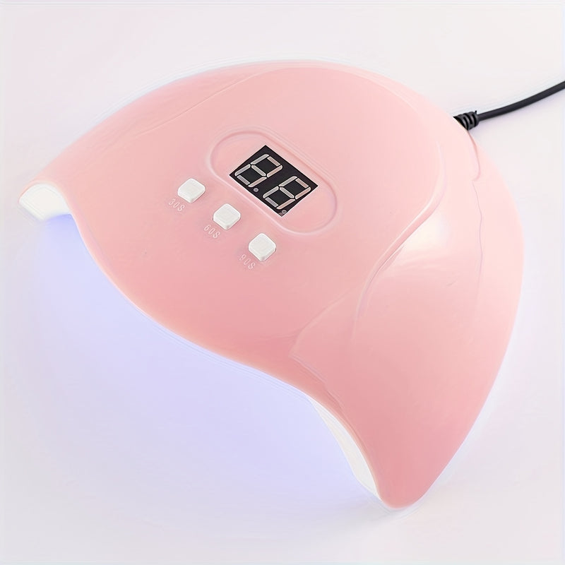 1pc Secador de uñas LED, un secador de esmalte de uñas profesional multifunción con temporizador de 3 velocidades, fácil de transportar, perfecto para la familia y los viajes, cuerpo de nailon, alimentado por USB, sin fragancia
