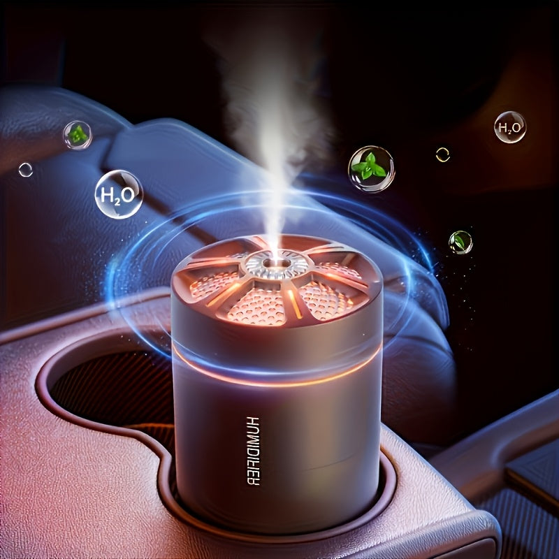 Humidificador y difusor mini de 180ml con luces LED - Funcionamiento silencioso, nebulizador de aceites esenciales con USB para hogar y auto, regalo ideal para todas las estaciones, humidificador moderno