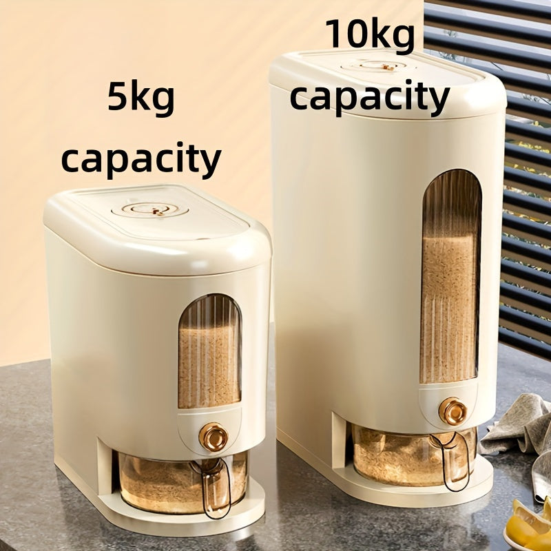 Dispensador De Arroz Hermético Premium, Gran Capacidad, A Prueba De Humedad Y Resistente A Insectos, Contenedor De Almacenamiento De Alimentos Para La Organización De La Cocina