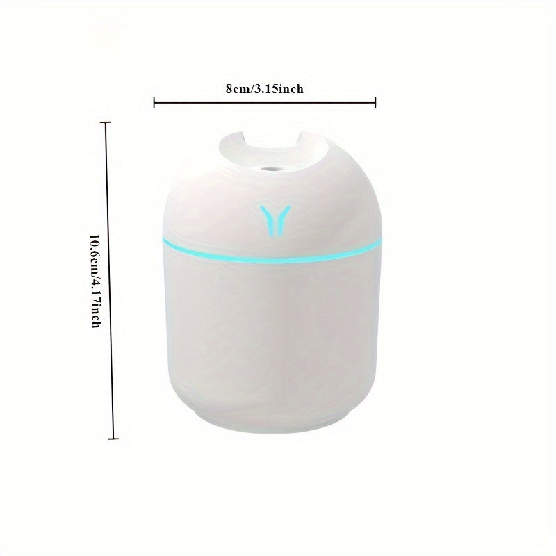 Humedificador Portátil con Luz Nocturna de Alimentación USB - Ideal para Hogar, Escritorio de Oficina, Coche y Planta, Plástico, Baja Tensión (≤36V), Funcionamiento Silencioso, Diseño de Una Sola Habitación, Opciones Rosa y Verde Menta, Humificador Portá