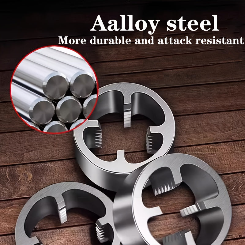 Juego de Herramientas para Roscar Tubos de Acero, 11 Piezas con 3 Matrices (Externa + Interna), Kit de Roscado para PVC y Plástico - Herramientas Eléctricas para Roscar Tuberías de 1/2 Pulgada, 3/4 Pulgadas y 1 Pulgada