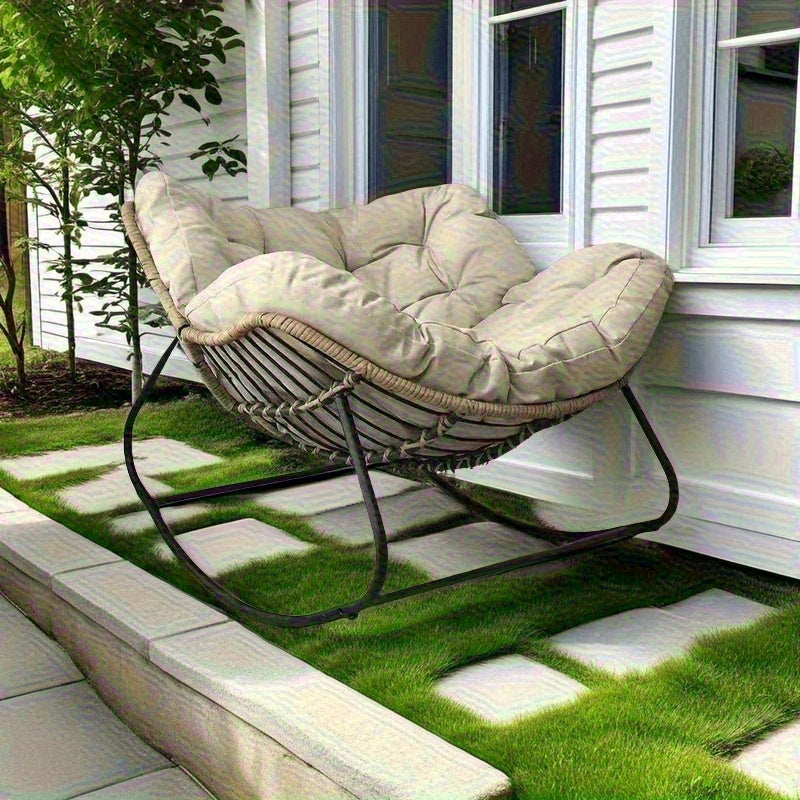 Silla de madera de caña elegante y cómoda con cojín para tus descansos de almuerzo - Ideal para acampar al aire libre, senderismo, jardín o piscina: todas las estaciones, perfecta para 11 miembros de la familia