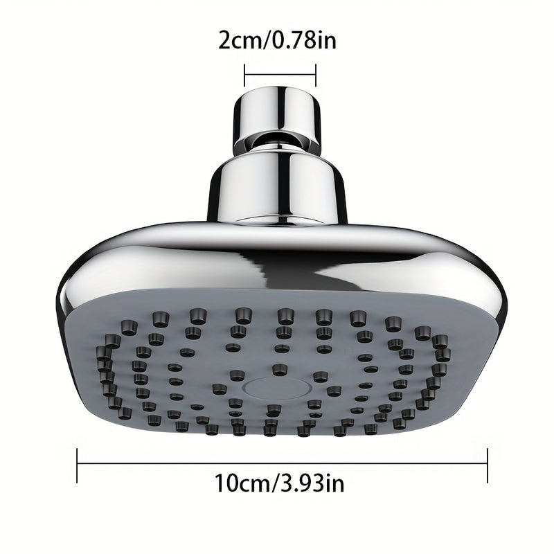 Cabezal de ducha cuadrado con efecto lluvia - Cabezal de plástico duradero con múltiples ajustes de rociado, diseño moderno para una experiencia relajante en el baño