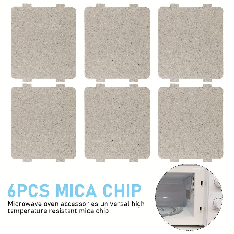 6 piezas Universales de Repuestos de Guías de Onda de Mica para Horno Microondas, Piezas de Repuesto Resistentes a Altas Temperaturas, Hojas de Aislamiento Térmico para Reparación de Microondas