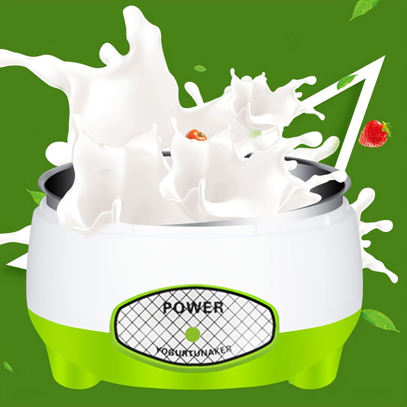Fabricante de yogur para el hogar, máquina de vino de frutas, fabricante de queso con termómetro, olla interior de acero inoxidable.