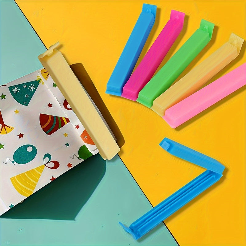 20pcs/10pcs/5pcs Clip de Bolsa de Alimentos de Plástico, Clip de Sellado Reutilizable, a Prueba de Humedad, Polvo y Mantenimiento de la Frescura, Caja de Almacenamiento de Cocina y Accesorios de Almacenamiento