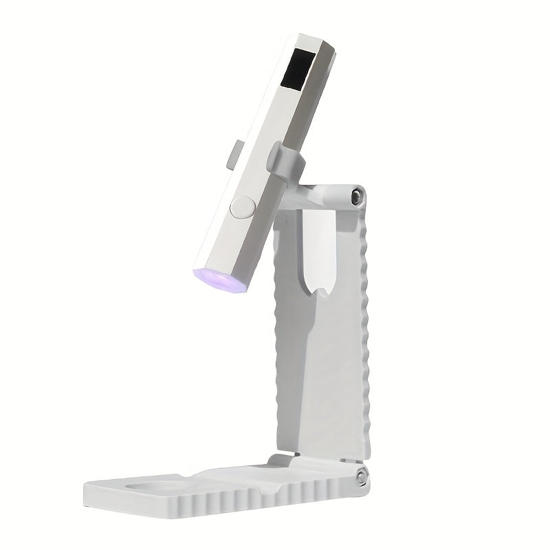 Lámpara de uñas portátil mini con pantalla LED - Recargable por USB, amigable para viajes, luz de relajación de alta calidad con pantalla LCD para manicura y pedicura, diseño compacto - Regalo perfecto para la familia, accesorios para técnicos de uñas, l