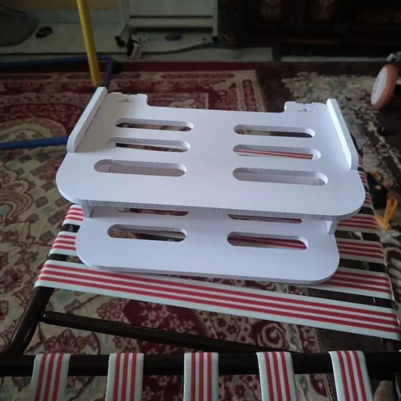1 pieza de almacenamiento de pared que ahorra espacio, hecho de material PP, diseñado para routers y cajas de TV, no se requiere taladro, una solución de almacenamiento efectiva.