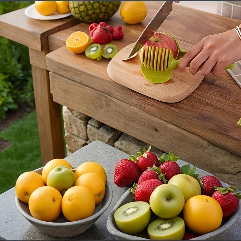 Herramienta de corte de verduras y huevos multifuncional - Utensilio de cocina fácil de usar para cortar huevos, papas, tomates, limones, manzanas en formas, utensilio de cocina portátil para exteriores, esencial para la cocina.