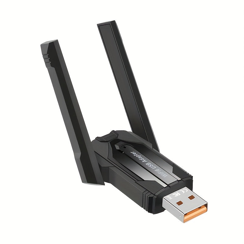 Adaptador USB WiFi 6 para PC de Escritorio, AX900 Mbps Cobertura Extensa Doble Banda 5G/2.4G USB 3.0 Transmisor sin varillas WiFi 6 Compatible con Windows 11/10/8/7