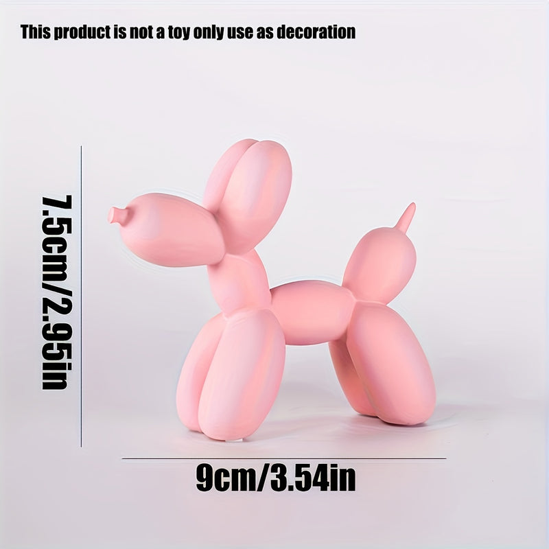 Figura de Perro de Dibujos Animados Minimalista Moderna de 1 Pieza - Decoración de Resina Versátil para Sala de Estar, Exhibición en Soporte de TV, Mejora de Estantería | Uso Interior/Exterior, No Requiere Energía, Decoración de Perro