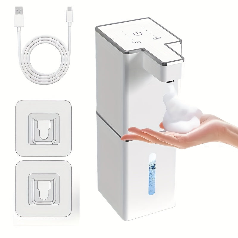 Dispensador automático de jabón líquido recargable sin contacto, 380 ml, para baño y cocina