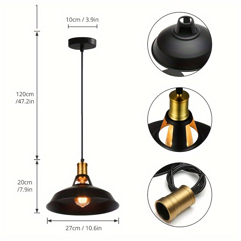 Conjunto de 3/6 piezas de base de lámpara industrial E26 E27 modelo hueco, adecuado para garaje, oficina, incluye destornillador y cinta aislante