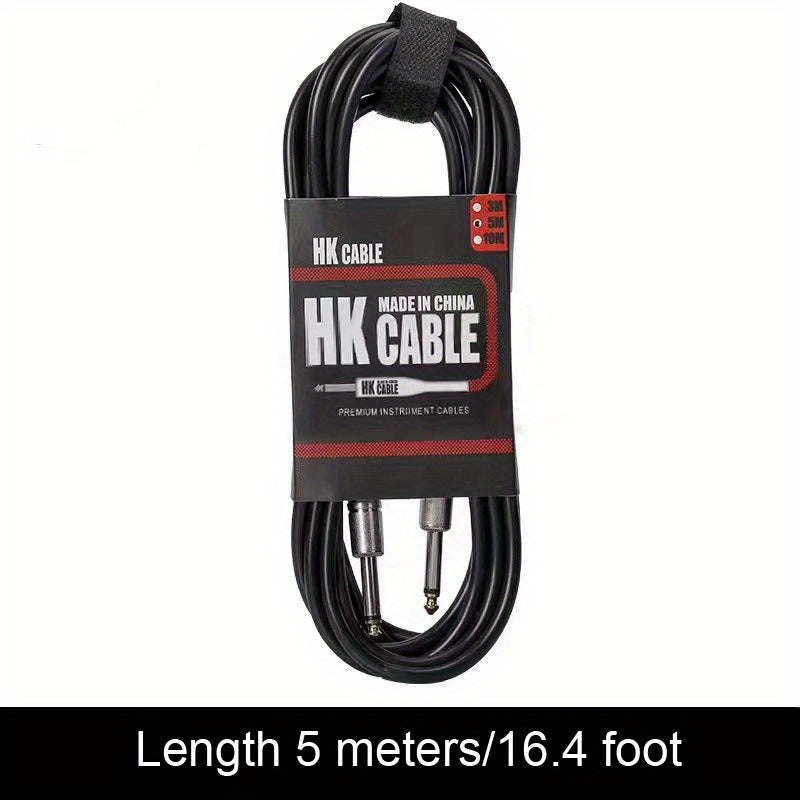 Cable para guitarra eléctrica de 6.5 mm (1/4''), cable mono blindado sin ruido para bajo, piano digital y batería, cable de audio de cobre puro macho a macho, para instrumentos musicales electrónicos, conexión a amplificadores de audio