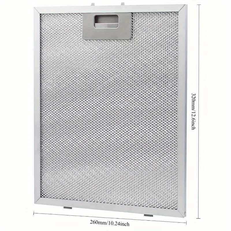 Tres pantallas de filtro para extractor de humos de 320 mm x 260 mm x 9 mm.