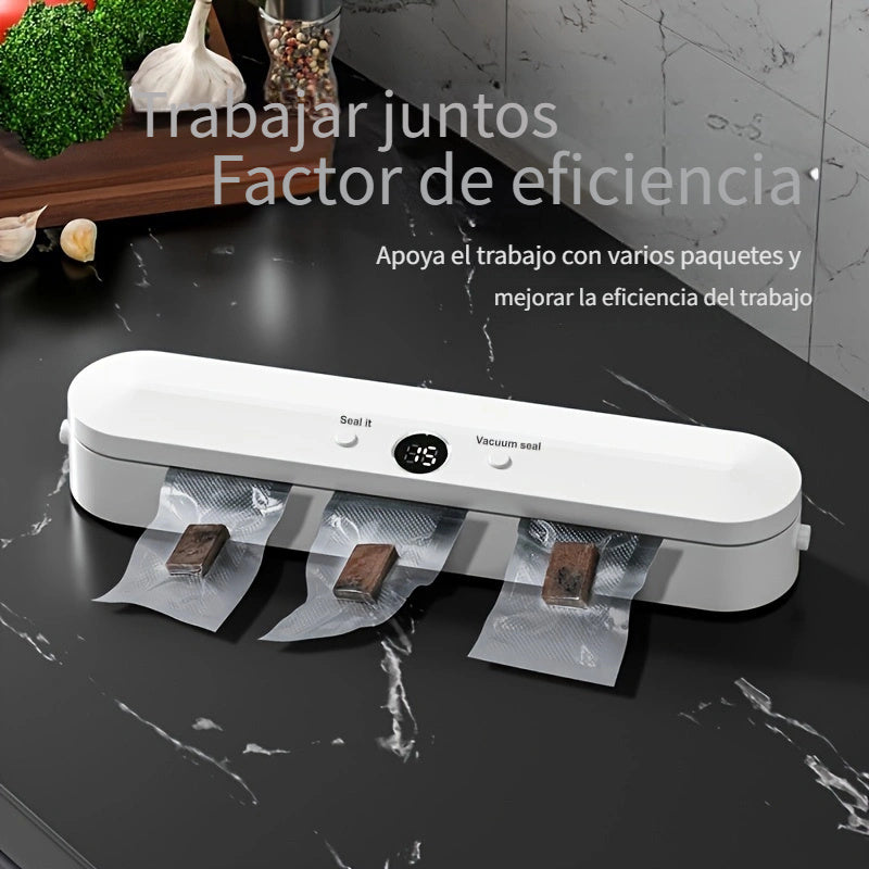 Sellador de Vacío Automático Compacto - 110-130V, Enchufe de EE.UU., Ideal para la Conservación de Alimentos y Snacks, Esencial en la Cocina