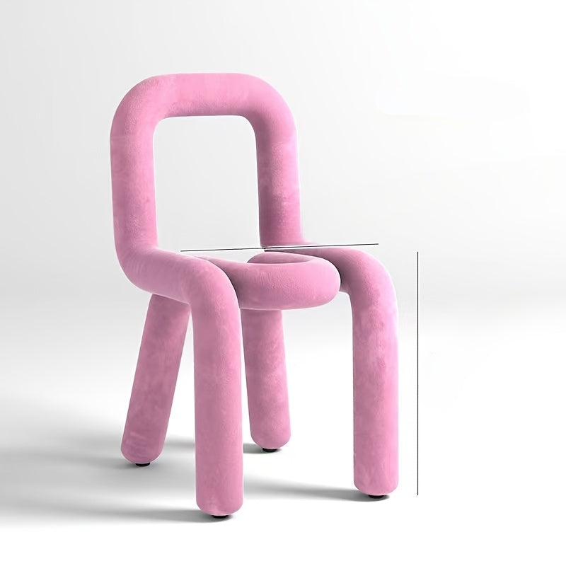 Silla Apilable de Acero Azul Chic con Respaldo - Versátil y Elegante para Decoración de Dormitorio, Oficina o Sala de Estar