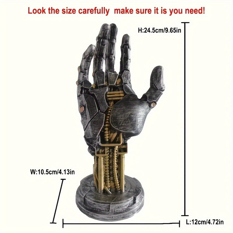 1 Mango Impreso en 3D Cyberpunk - Caja de Almacenamiento Multifuncional para Escritorio, Adecuada para Controladores de Juegos, Teléfonos Móviles, etc. | Decoración de Estilo Mecánico de Ciencia Ficción | Elección Perfecta para el Hogar y la Oficina