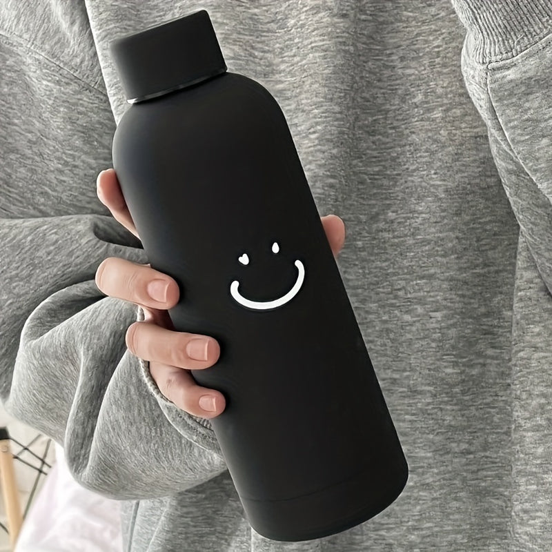 1 botella de agua aislante de acero inoxidable, lavado a mano, reutilizable, redonda, multifuncional, portátil, ideal para oficina y viajes, no requiere electricidad, incluye tapa