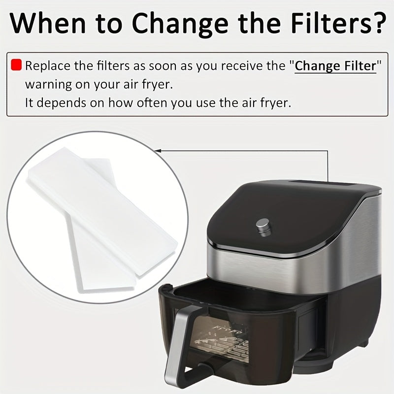 12 piezas de filtros de aire reemplazables para vaporizadores de aceite y freidor de aire, adecuados para freidor de aire de 6 cuartos, reemplazo de filtro de eliminación de olores.