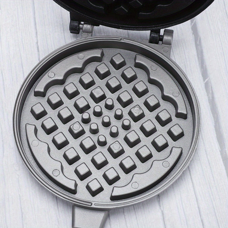 Plancha de waffles de aleación de aluminio de alta calidad con cocción rápida y sellado automático de bordes - Fácil limpieza, bandejas extraíbles para cocción eficiente, perfecta para la cocina de casa, horneado de waffles