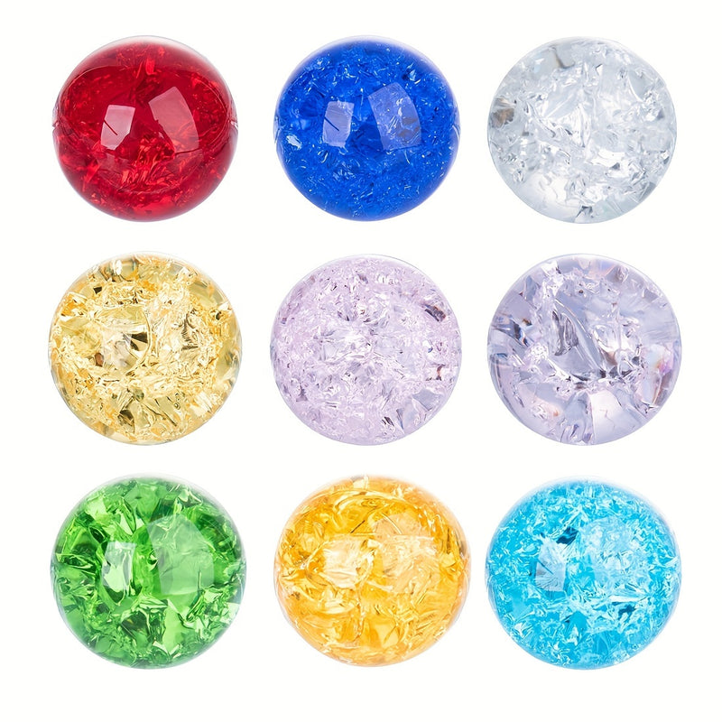 Bola de Cristal Falso Vibrante con Grietas de Hielo - Perfecta para Decoración del Hogar, Fotografía, Adivinación y Feng Shui - Regalo Ideal para Navidad, Halloween, Cumpleaños y San Valentín - Disponible en Rosa, Púrpura, Rojo, Verde, Azul, Transparent