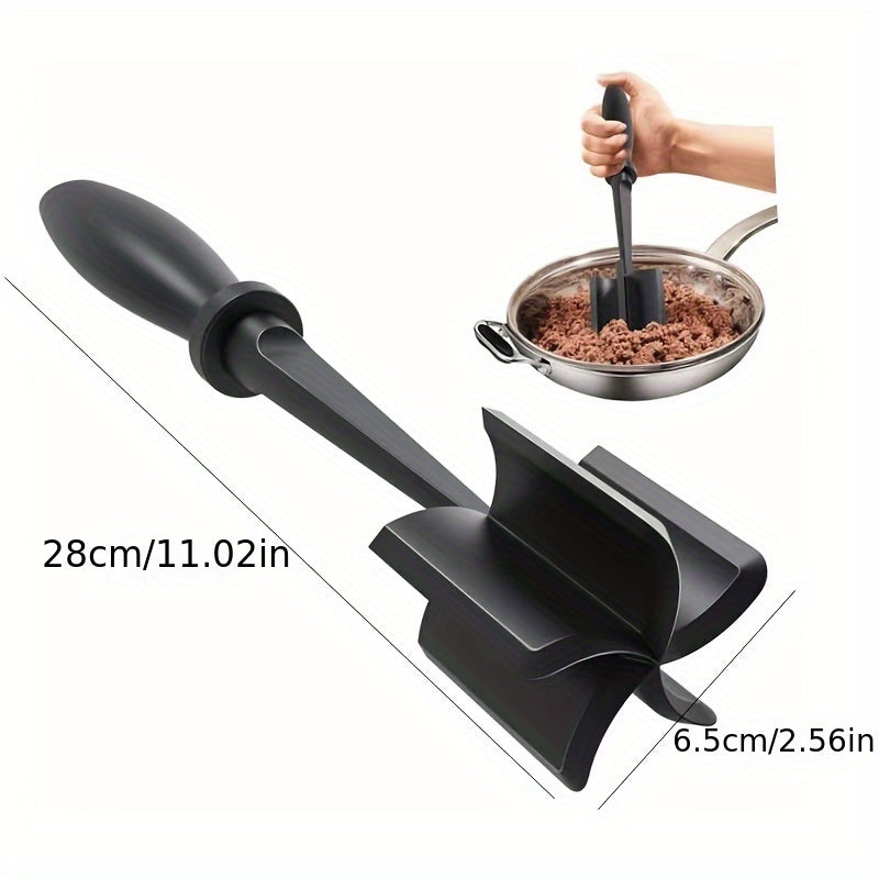 Rebanador de Carne de Silicona de Alta Calidad 1pz - Resistente al Calor hasta 430°F, Sin Olor, Libre de Bisfenol A, Utensilio de Cocina para Viaje en RV, Trituradora de Carne, Patatas y Hamburguesas - Herramienta de Mezcla Manual sin Electricidad