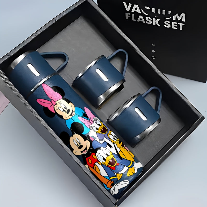 Juego de Taza Térmica de 17oz con Diseño de Mickey Mouse y Minnie Mouse de Disney, Botella Aislada al Vacío de Acero Inoxidable para Café Caliente y Frío, Termo para Agua Suministros Escolares Regreso a Clases LHB03191