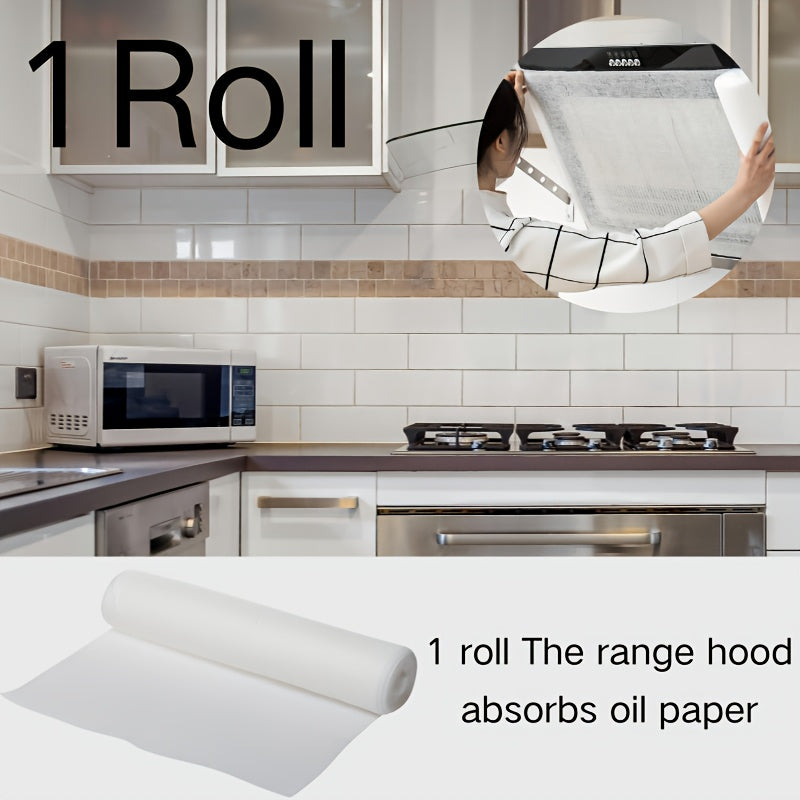 33ft Papel Absorbente para Campana Extractora - Filtro Resistente de Aceite y Humo para Cocina y Garaje, Diseño de Corte Fácil, 10m Largo, Ideal para Chefs Caseros y Mantenimiento de Electrodomésticos, Limpieza del Área de Cocina, Instalación Sencilla, M