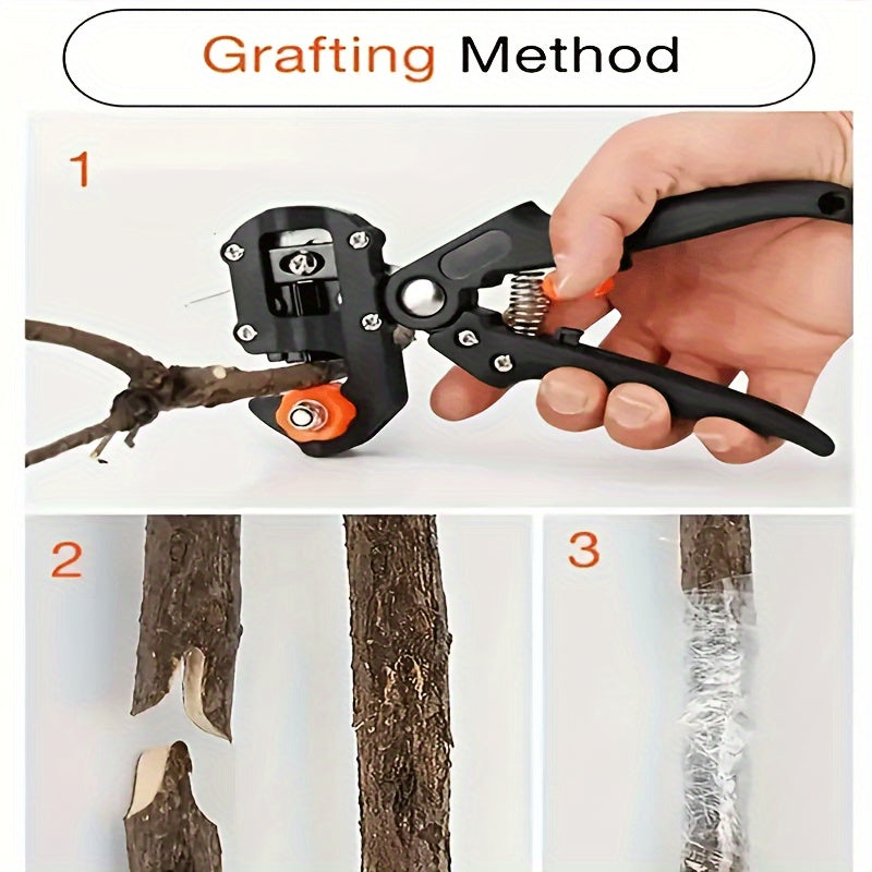 1 pza. Tijeras de podar clásicas de acero inoxidable para jardín, podadora de injerto, herramienta de poda de árboles frutales para jardineros y agricultores.