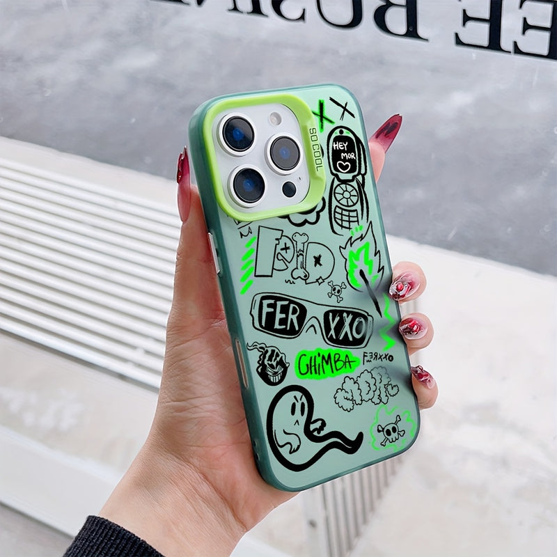 Fundas de Teléfono Creativas y Modernas con Estilo Rap Graffiti FERXXO para iPhone 16, 15, 14, 13, 12, 11 Pro Max, X, XR, XS MAX, 8, 7 Plus - Cubierta Trasera Mate Anticaída